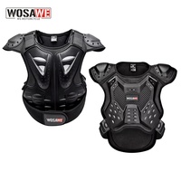 WOSAWE Kids Motorcycle Children Armor Vest Back Protection Motorbike Chest Back Protector Motocross Racing Vest Protective Gear
