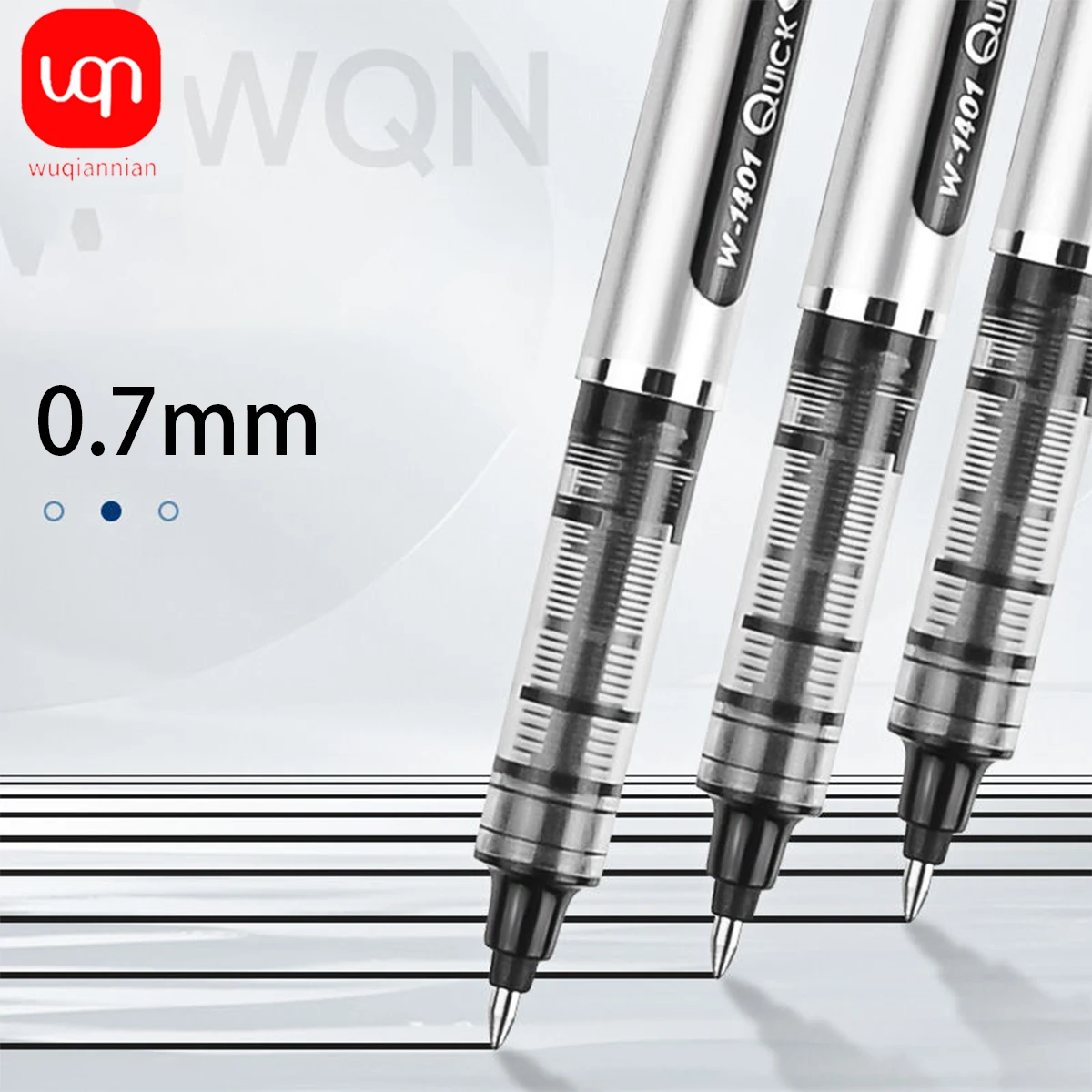 WQN-3/6/12PCS Rollerball Pens Straight Liquid Signature Pen Ink Quick Drying Gel Pen Writing To School Office