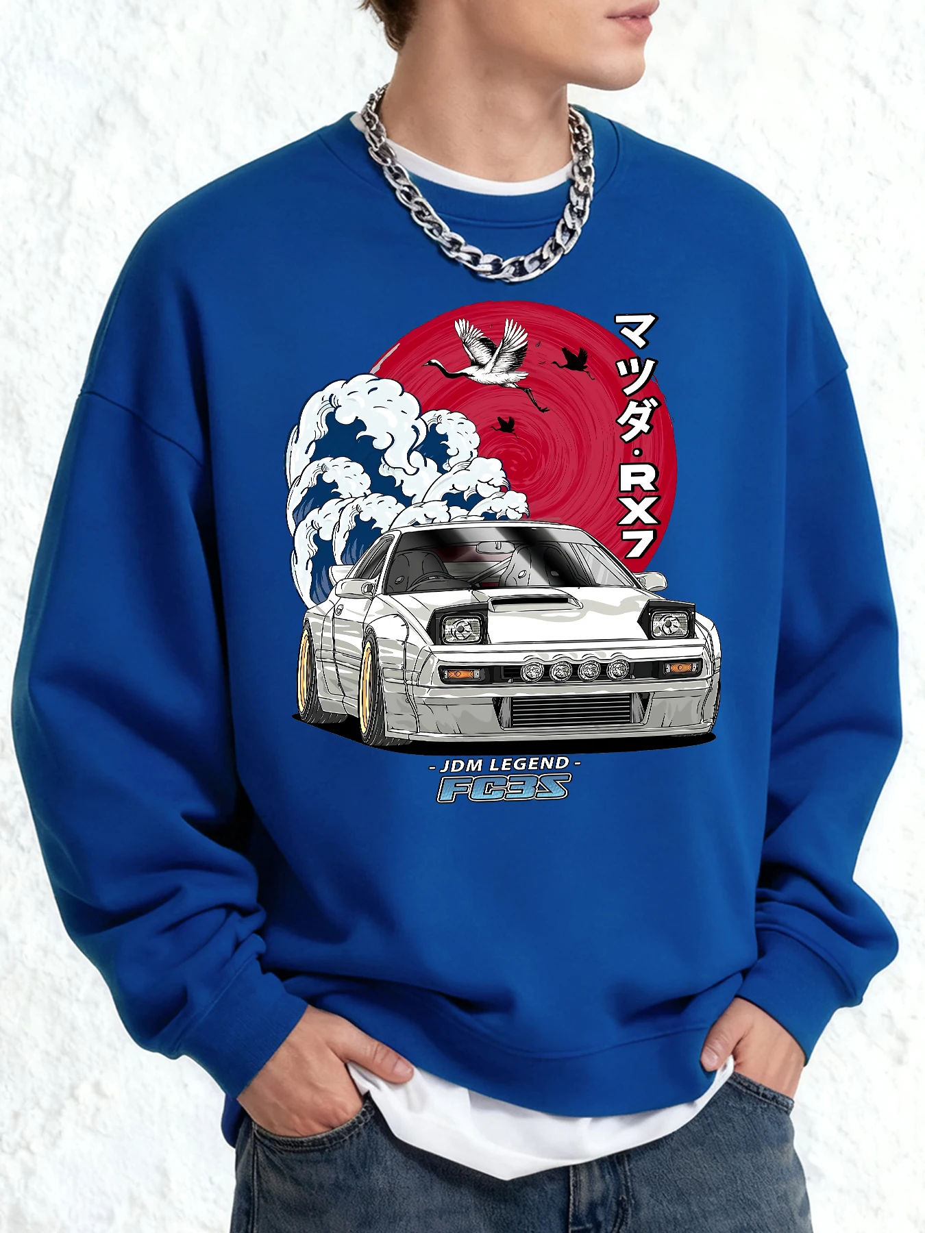 Remate De Vehiculos Retirados De Circulacion طباعة البلوز الشارع فضفاض البلوفرات الخريف رجالي خمر هودي س الرقبة مريح القمم #1