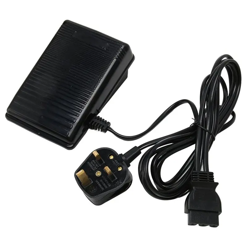 AB11-For Old-Fashioned Sewing Machine Compatible 220V Foot Control Pedal, Anti-Slip Design, Easy Installation UK Plug