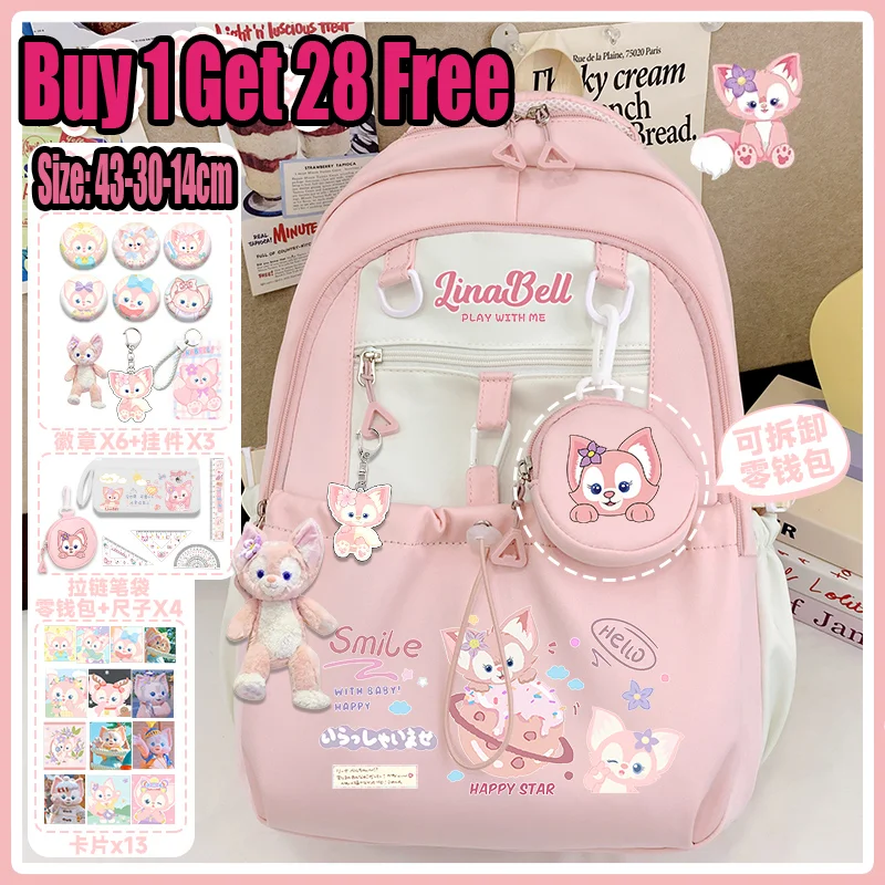 Sanrio backpack 2025 new large capacity cute Llama Bell cartoon children's schoolbag for teenagers returning to school backpack