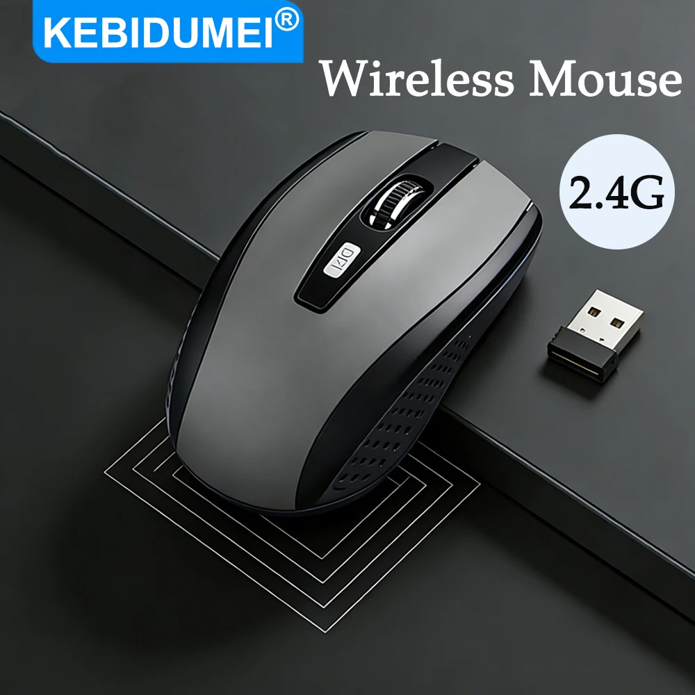 2.4G Wireless Mouse 6 Keys Gaming Mouse Ergonomic Silent Mouse DPI Adjustable Optical Office Mice for PC Laptop MacBook Windows