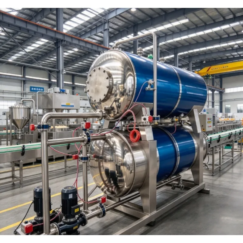 Double Layer Retort Sterilizer Automatic Water Bath Food Autoclave 304 Stainless Steel For Canned Food Glass Sterilization