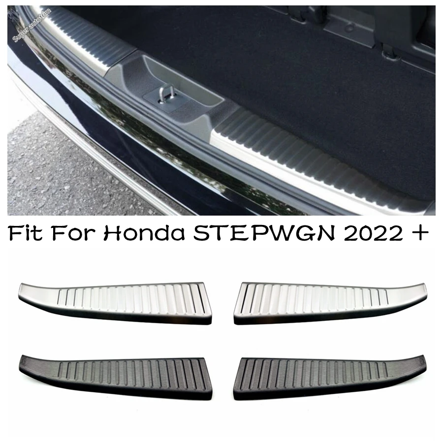 

Car Rear Trunk Door Sill Foot Plate Guard Panel Protection Cover Trim For Honda STEPWGN 2022 2023 Stainless Steel Accessories