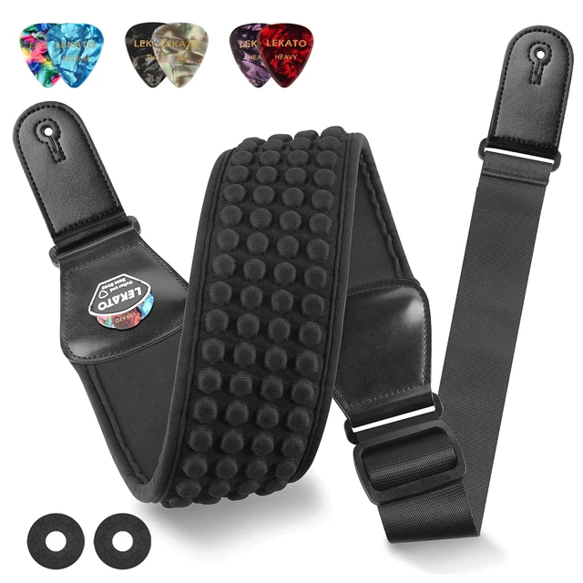 Lekato tracolla per chitarra imbottita a spalla larga regolabile per basso elettrico acustico accessori musicali tracolla antiscivolo AliExpress