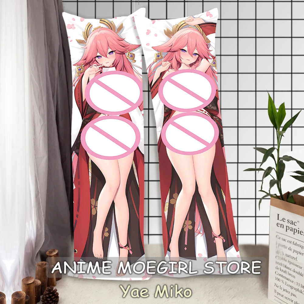 Genshin Yae Miko Fullboby Dakimakura Pillowcase Cartton Yae Miko Scaramouche Decor Cushion Covers Bedding Pillowcases Dakimakura