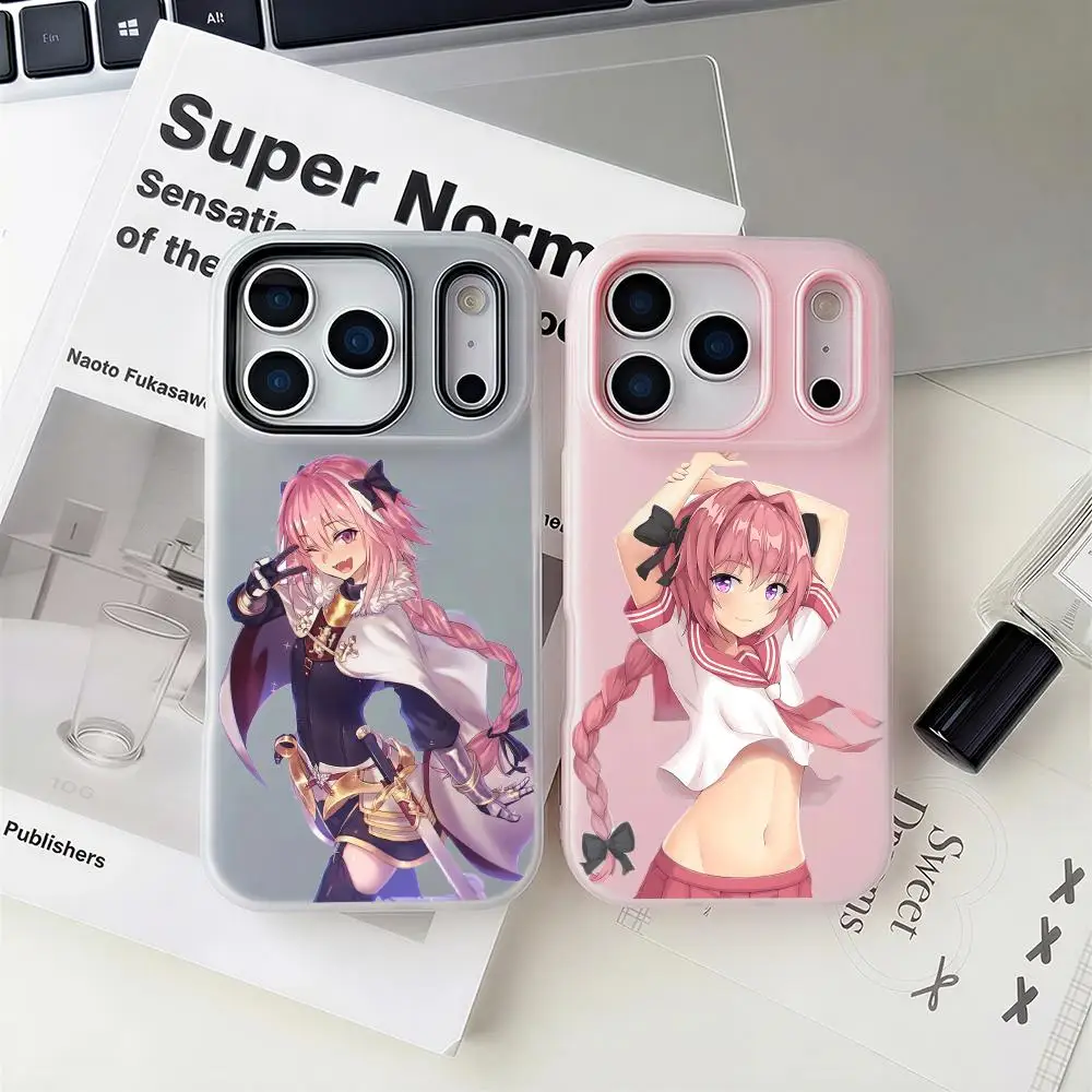 

Cute F-Fate AstolfoS Phone Case 2-in-1 Detachable Clear Case with Slot for Cards & Photos iPhone 12-17