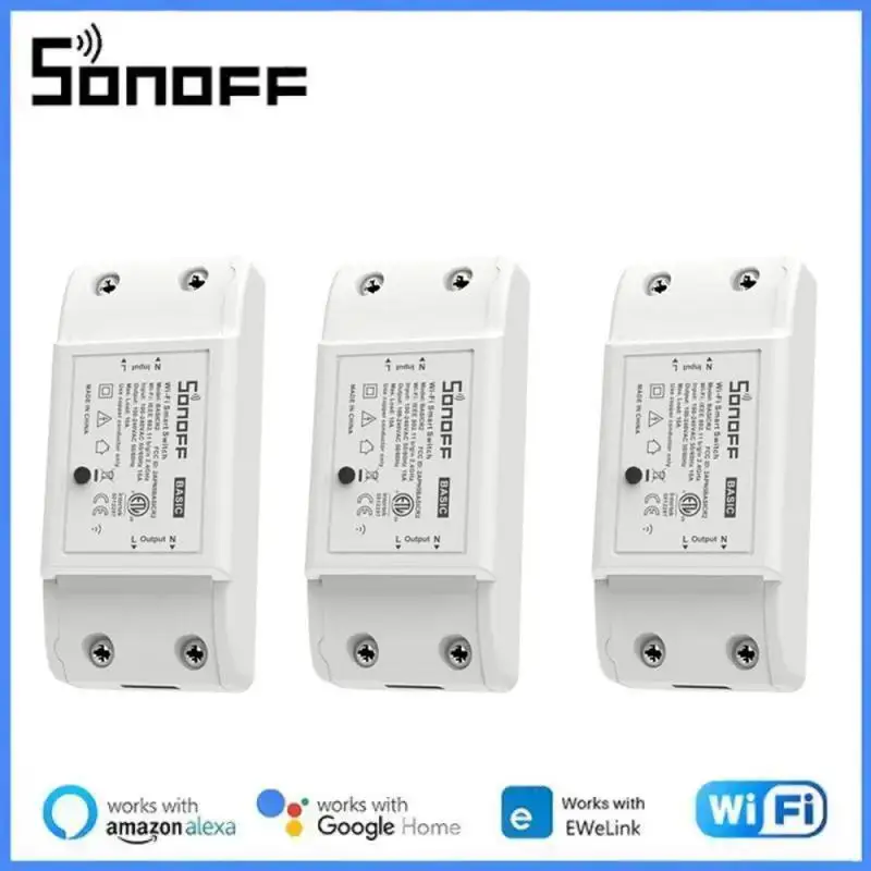 SONOFF Basic R2 / RFR2 433MHZ WIFI Smart Wall Switch Wireless Smart Home Automation Module Control Via Ewelink Alexa Google Home