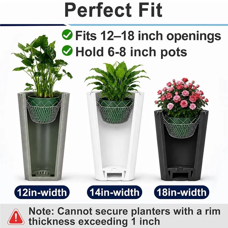 [Annual Offer] 2Pack Adjustable Planter Inserts, Plant Risers