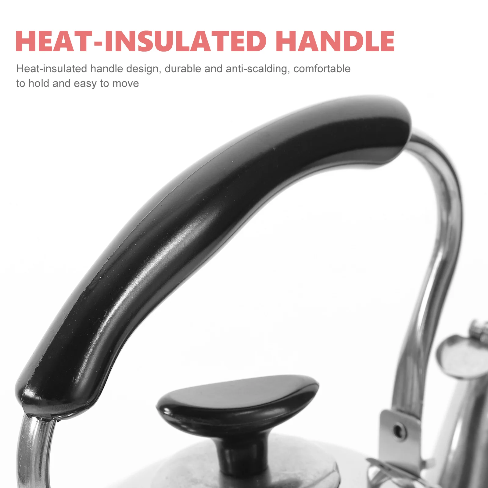 

Whistling Water Kettle Stainless Steel Large Caliber Spout Silver Stovetop Tea Coffee Pot Boiling Kitchen Appliances Gas