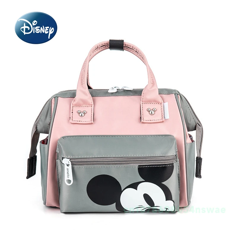 Nueva mochila de pañales de Mickey de Disney, bolso de bebé de moda de marca de lujo, mochila multifuncional de moda para pañales de bebé