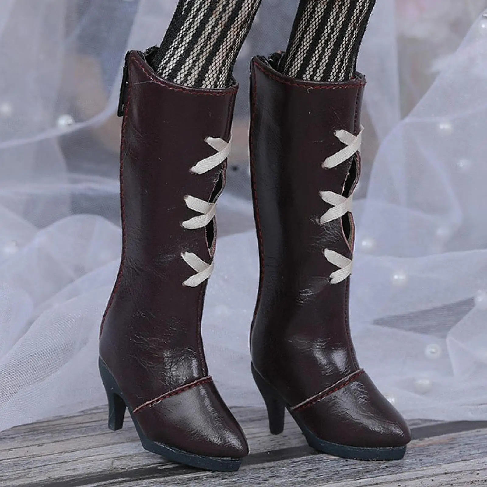 BJD Doll Shoes Comfortable Casual Fashion Footwear Pointed Toe Tall Boots BJD Doll Long Boots for 1/4 Action Figures Accessories