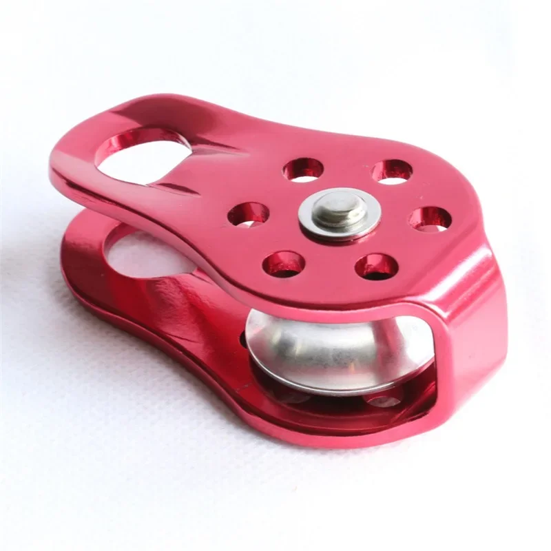 Outdoor Rock Climbing Pulley Fixed Sideplate Single Sheave With Ball Bearing High Altitud Traverse Hauling Gear