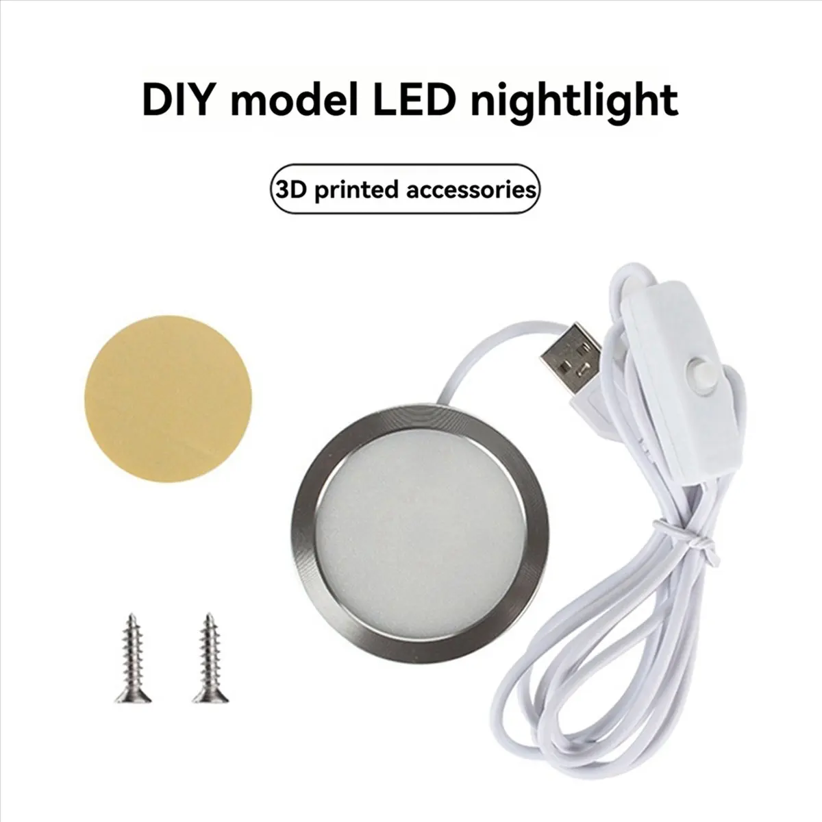 3X DIY LED Night Light Kit for Custom Nightlights No 3D Parts Included Maker Treasure House Toy Model MH001 Warm White