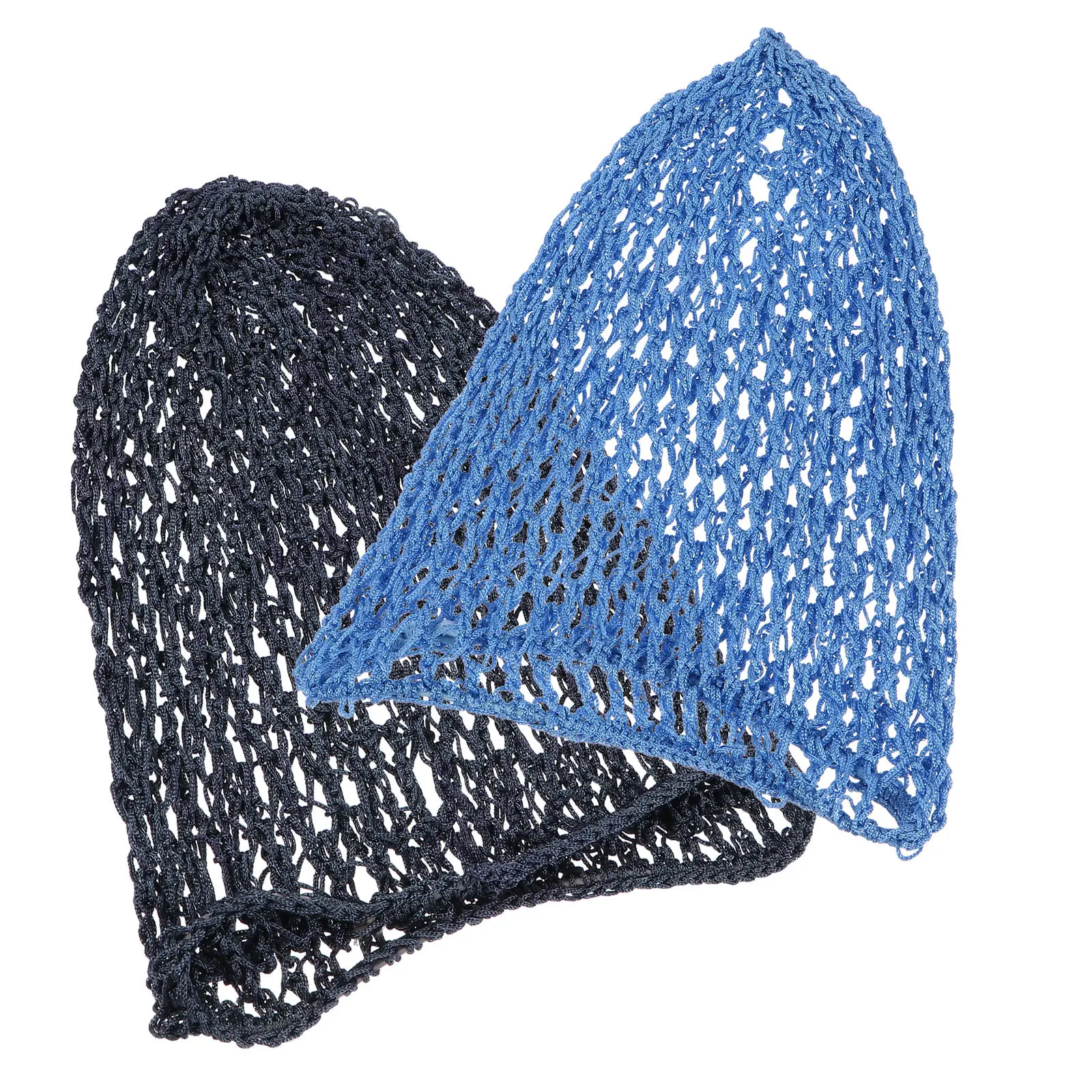 

2Pcs Crochet Hair Net Snood Sleep Cover Elastic Stretch Protective Hair Net Cap for Women Girls Sleep Cap Snood Cover