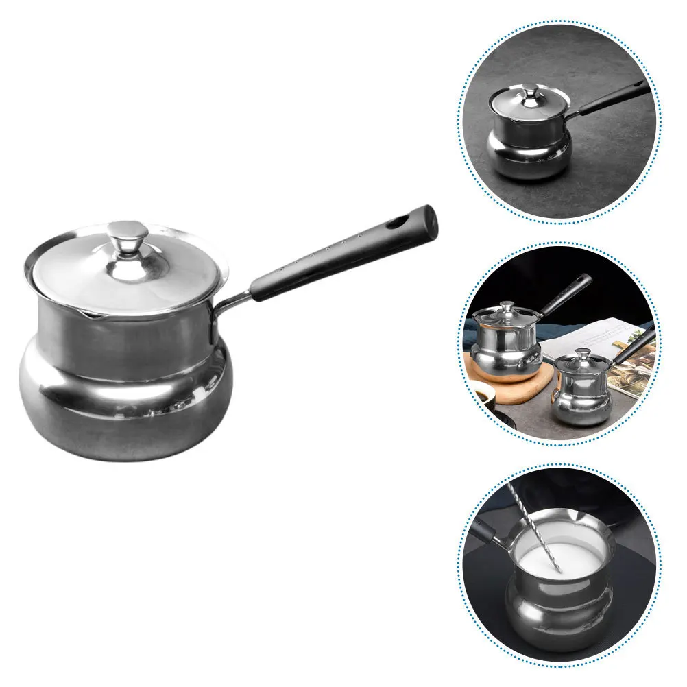 

Stainless Steel Milk 2.5L Thickened Soup Cooking Pot For Kitchen Stovetop Food Steamer Multi-Function Saucepan Stew