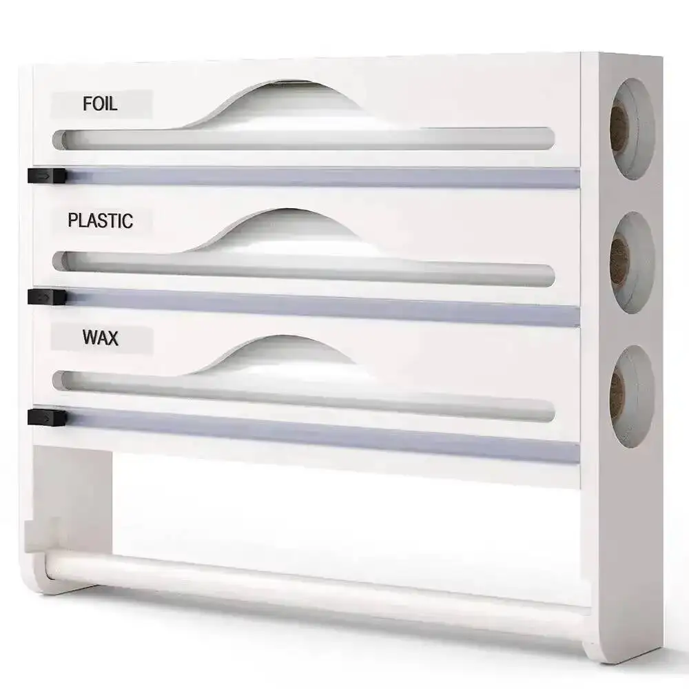 

4в1 бамбуковое отделение, пищевая пленка, оловянная фольга, коробка для резки с кухонной бумагой, настенное бумажное полотенце, кухонный органайзер, аксессуары