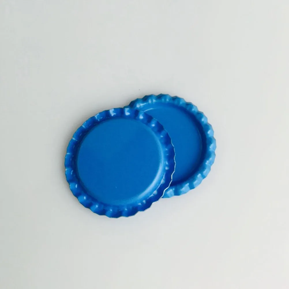 100Pcs Beer Bottle Caps Colorful Tinplate Flattened DIY Bracelets Earrings Crafts 25.4mm Random Colors Bottle Caps