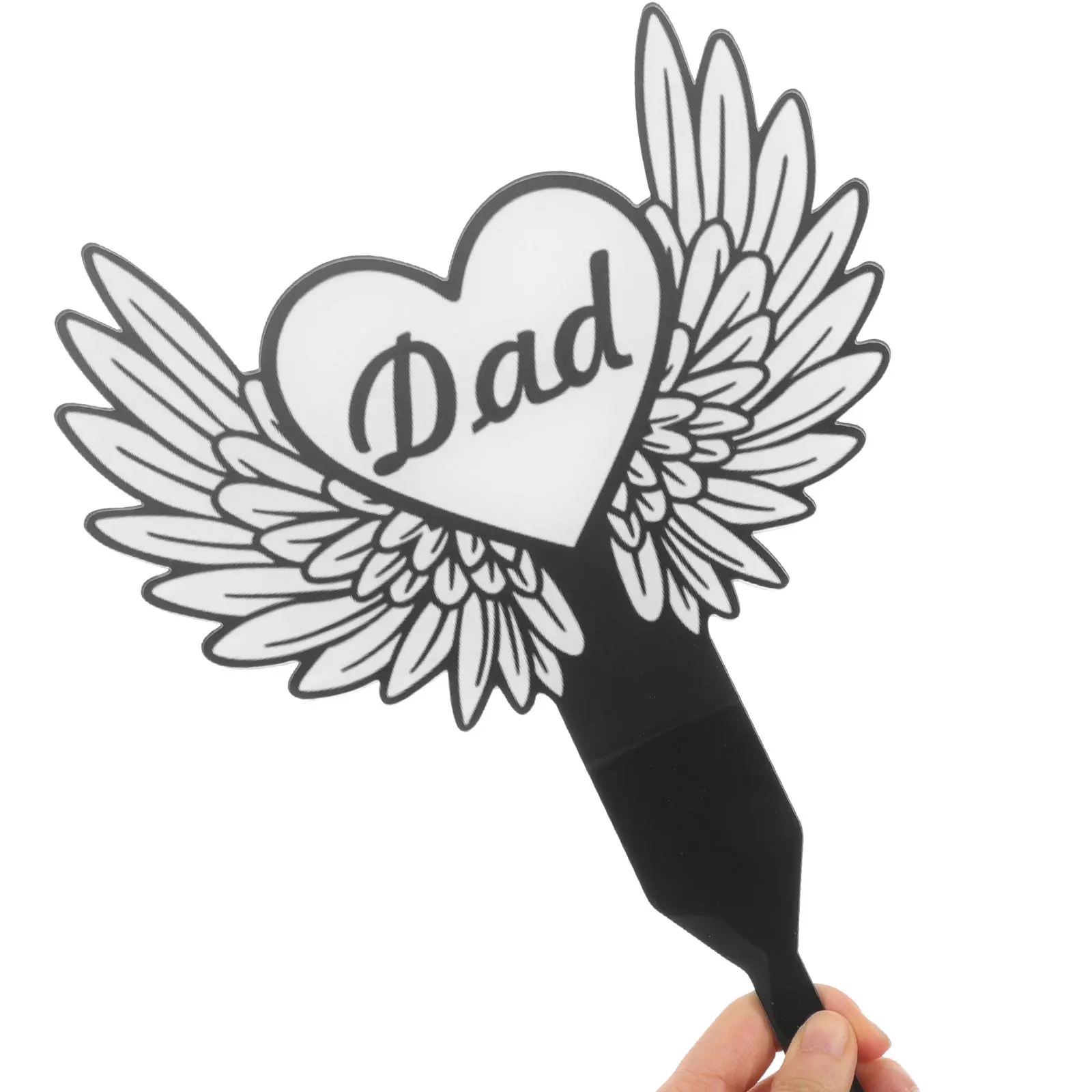 

Acrylic Cemetery Stake 23x30cm Black Memorial Sign for Grave Landscaping Decor Ground Ornament Waterproof Outdoor DAD Y669A Lawn