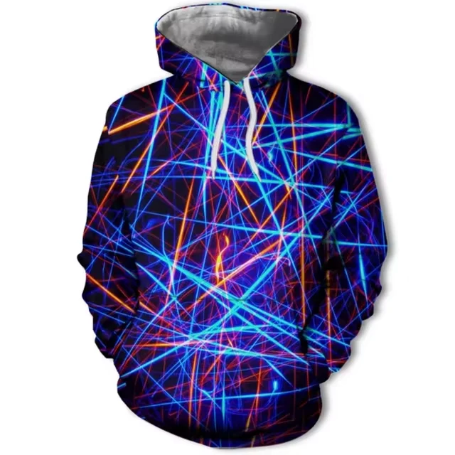 New Autumn/Winter Men's 3D Printed Hooded Sweatshirt With Starry Sky Pattern Men's Long Sleeved Jacket Leisure Fashion Travel