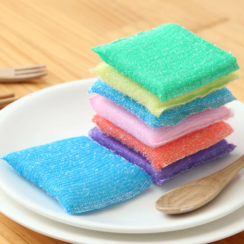 4pcs Kitchen Cleaning Sponge Double Sided Kitchen Dishwashing Sponge Scrubber Sponges for Dishwashing Home Cleaning Accessories