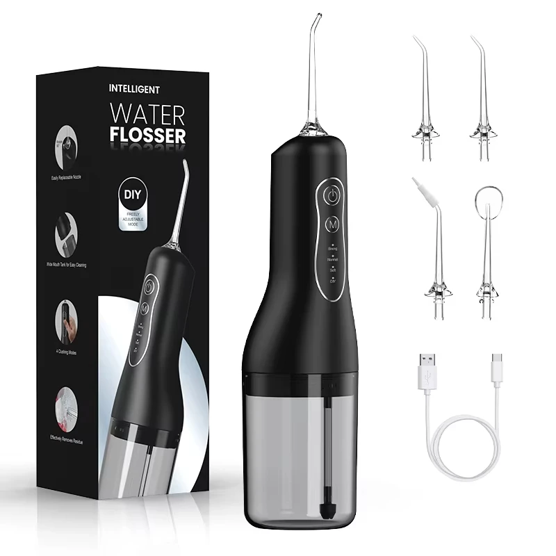 Oral Irrigator Dental Water Flosser Teeth Whitening Waterproof Portable Dental Water Jet Floss 300ML Teeth Cleaner