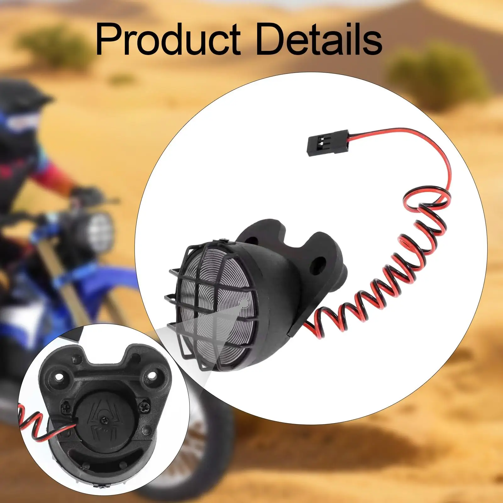 1/4 RC Motorrad Scheinwerfer Tragbares Ersatzzubehör für -