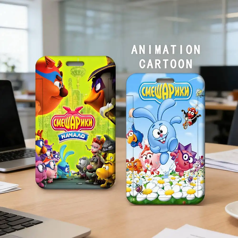 Animation G-GoGoRiki K-Kikoriki Badge Holder Lanyards Keychain Women New Cartoon Card Holders Neck Straps Student Credential