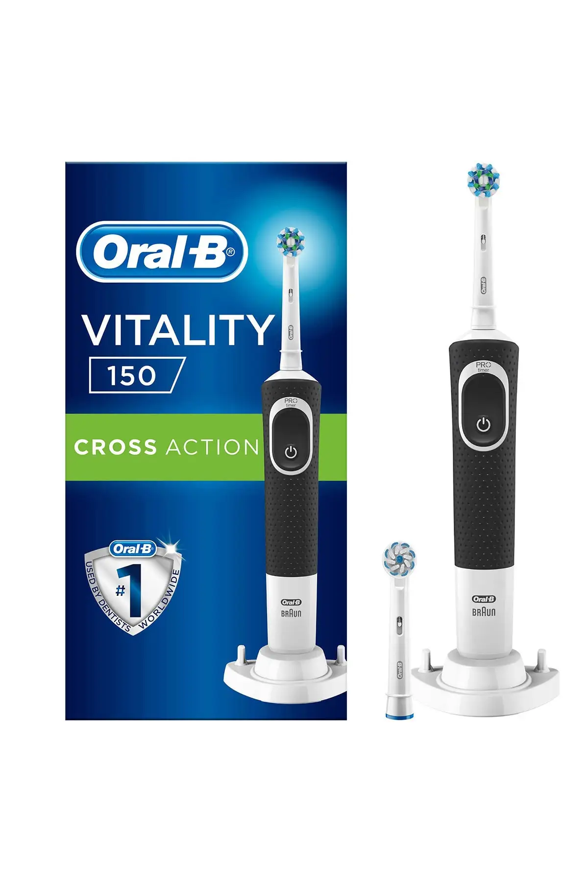 

D150 Rechargeable Toothbrush + 1 Replacement Head Original Oral-B Fast Delivery