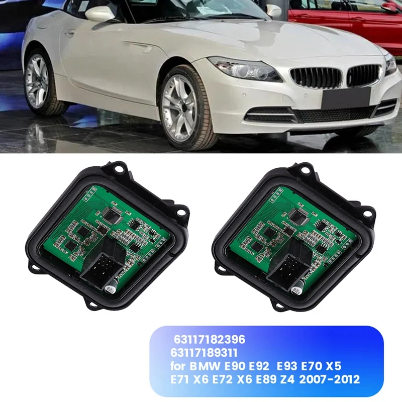 2Pcs Car Adaptive Headlight AFS Control Module 63117182396 For BMW E90 E92 E93 E70 X5 E71 X6 E72 X6 E89 Z4 2007-2012