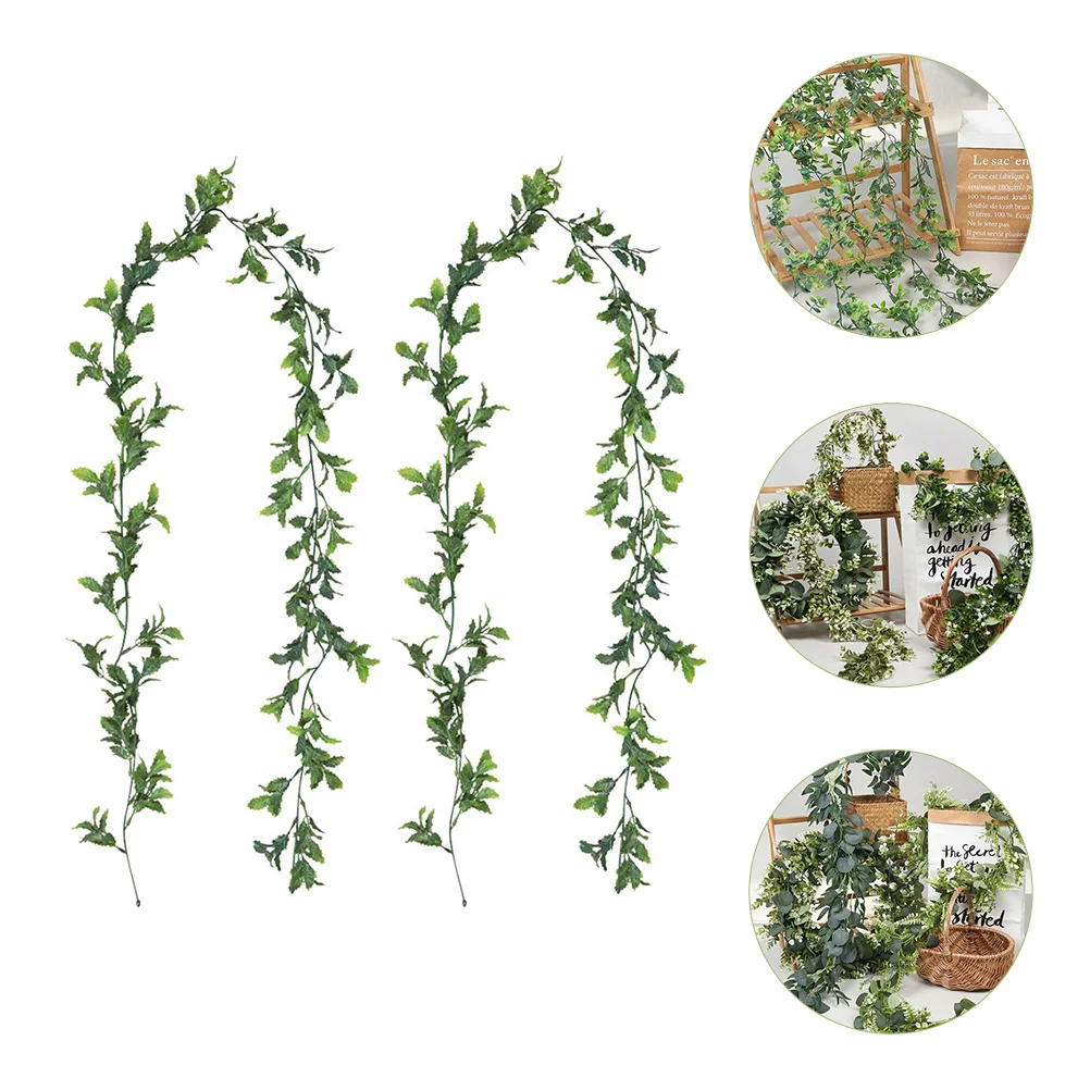

2 Pcs Fake Vines Simulation Pendants Fake Plants Rattan Plant Pendants Indoor Plastic Vines Hanging Decorations