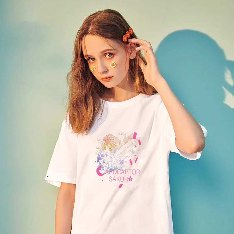 

Cardcaptor Sakura Vintage Anime T-Shirt Shirt Adult gothic women clothing y2k top goth gothic Korea