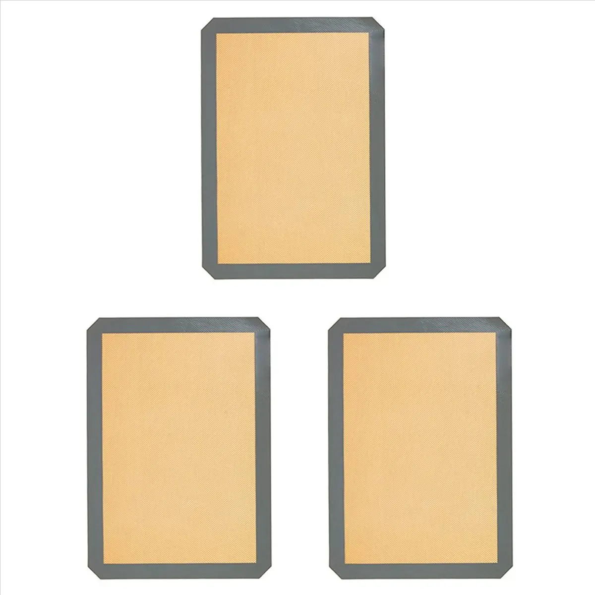 3Pcs Reusable Environmental Protection Silicone Baking Mat Non-Stick Silicone Oven Mat Dough Rolling Mat Baking Mat-B51B