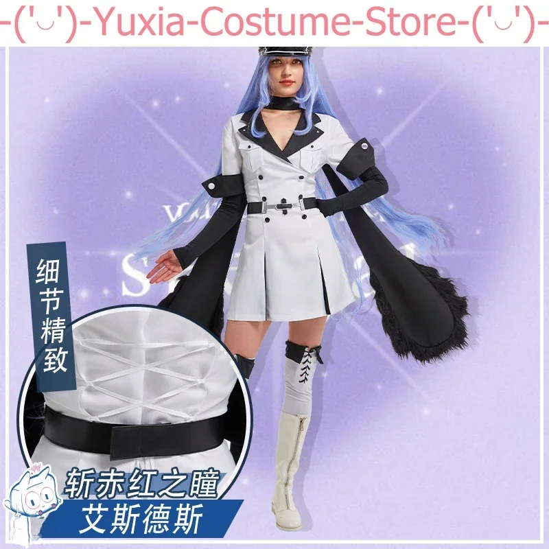 

Anime!Akame Ga KILL! Esdeath Game Suit Cool Dress Military Uniform Cosplay Costume Halloween Party Role Play Outfit Women