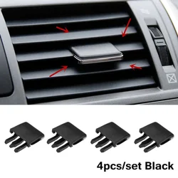 Ar Condicionado Ventilação Lâmina para Toyota Corolla, Lâmina Preta, Ajustar Clipes Fatia, Peças De Reposição, Acessórios Do Carro, 4PCs