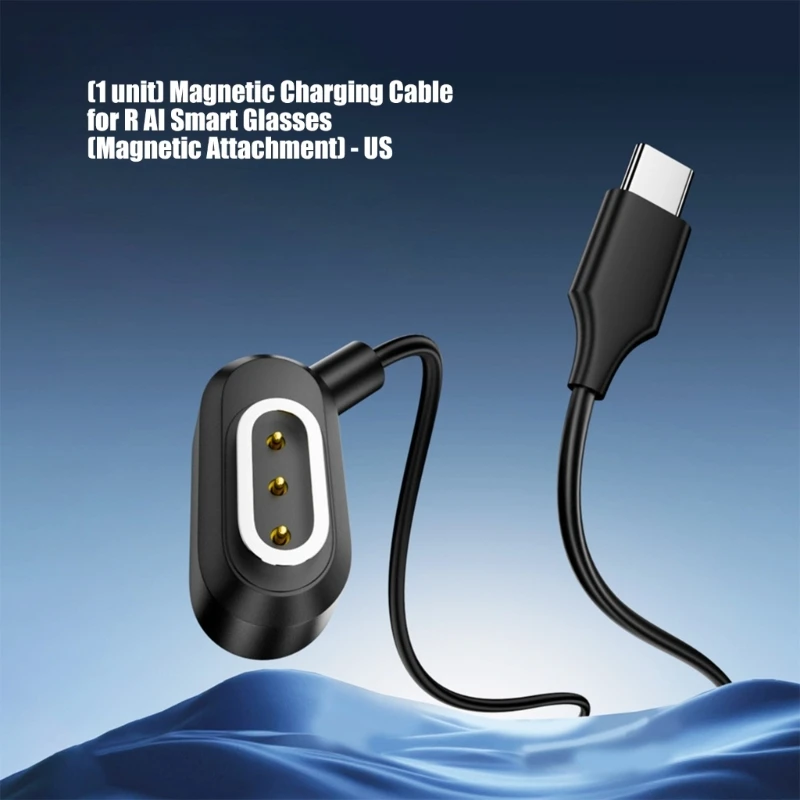 USB/Type C Magnetic Charging Cable for Rokid AI Intelligent Glasses Power Supply Cord for Home Offices Power Supply