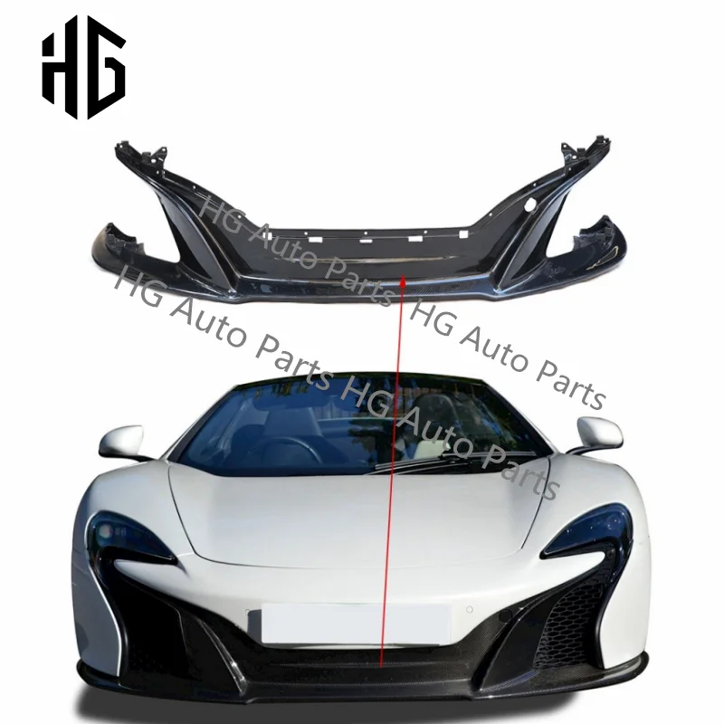 For 650s Carbon Fiber Front Bumper Lip OEM Style Car Lips Spoiler For Mclaren MP4-12C 650s Body Kit