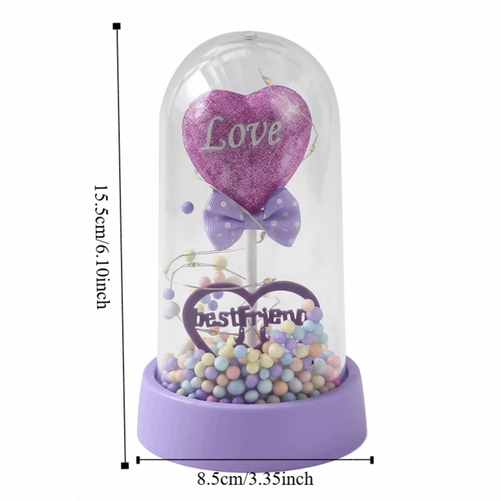 Romantisches Geschenk, transparentes Leuchten, LED-Licht, romantisch, schön, Valentinstag-Dekorationen, bunte Kugeln, LED-Liebeslampe, Hochzeit