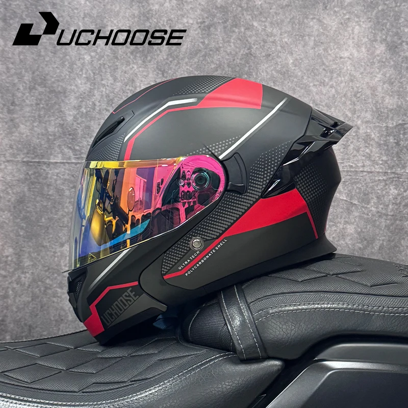 Hoge kwaliteit DOT Motorhelm Vier Seizoenen Motocross Racing Modulaire Flip Up Casco Moto Heren Dames Off Road Helm Onmaskerd