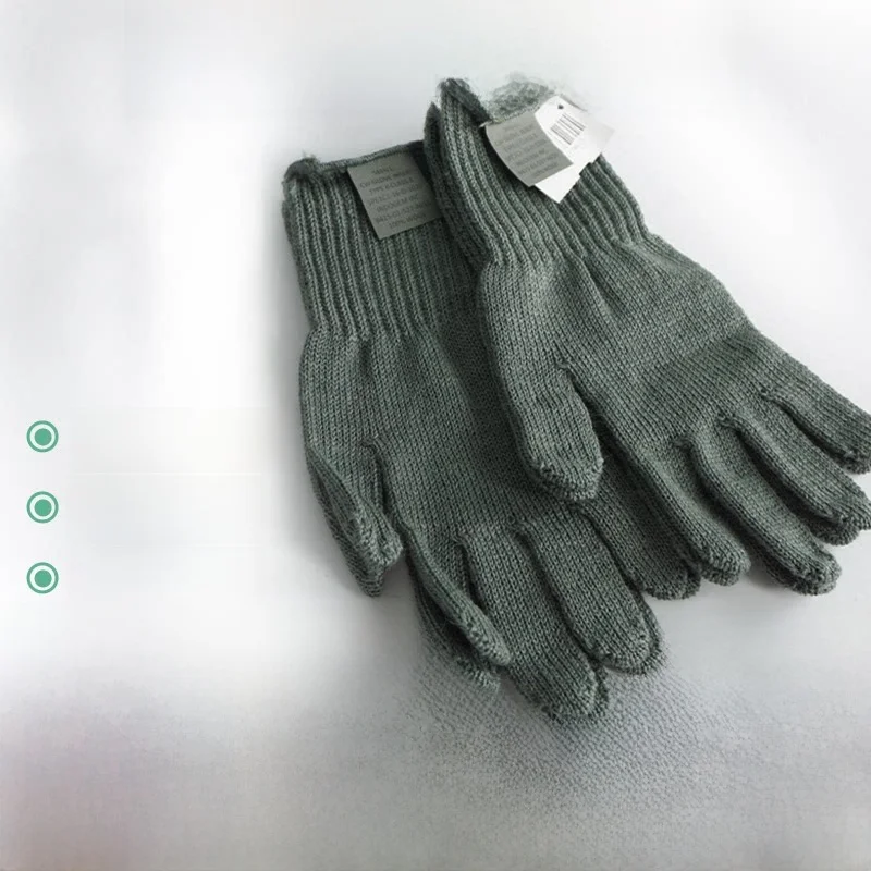 Warm Woolen Tactical Gloves Winter Proof Windproof Middle Thickened Fleece Lined US Made Unisex Fingered Gloves Mittens
