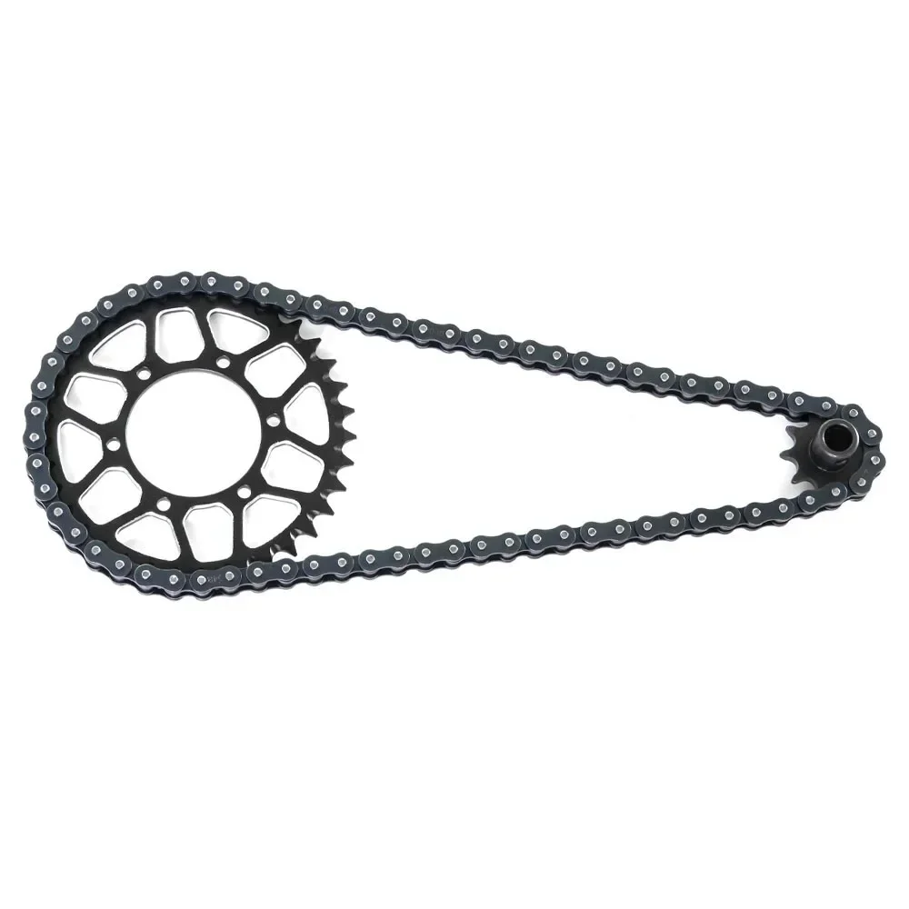 Aço Sprocket Chain Set, 10T engrenagem dianteira, 36T engrenagem traseira, 70 seções, Ajuste para LOSI 1/4, Promoto-MX Motocicleta, RC Upgrade Acessórios