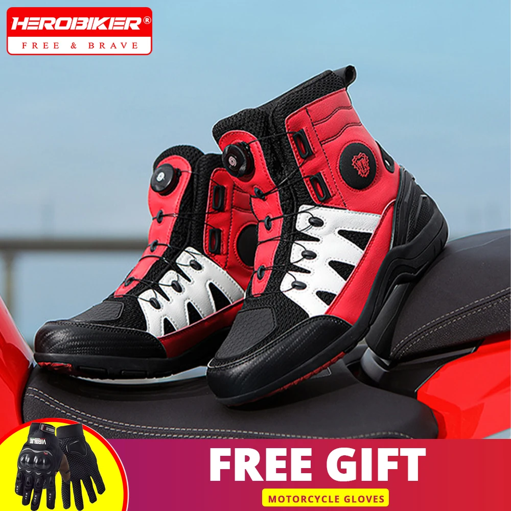 

New Motorcycle Riding Shoes Anti-drop Anti-slip For Men And Women Outdoor Commuting Shoes Motorcycle Travel Boots All Seasons