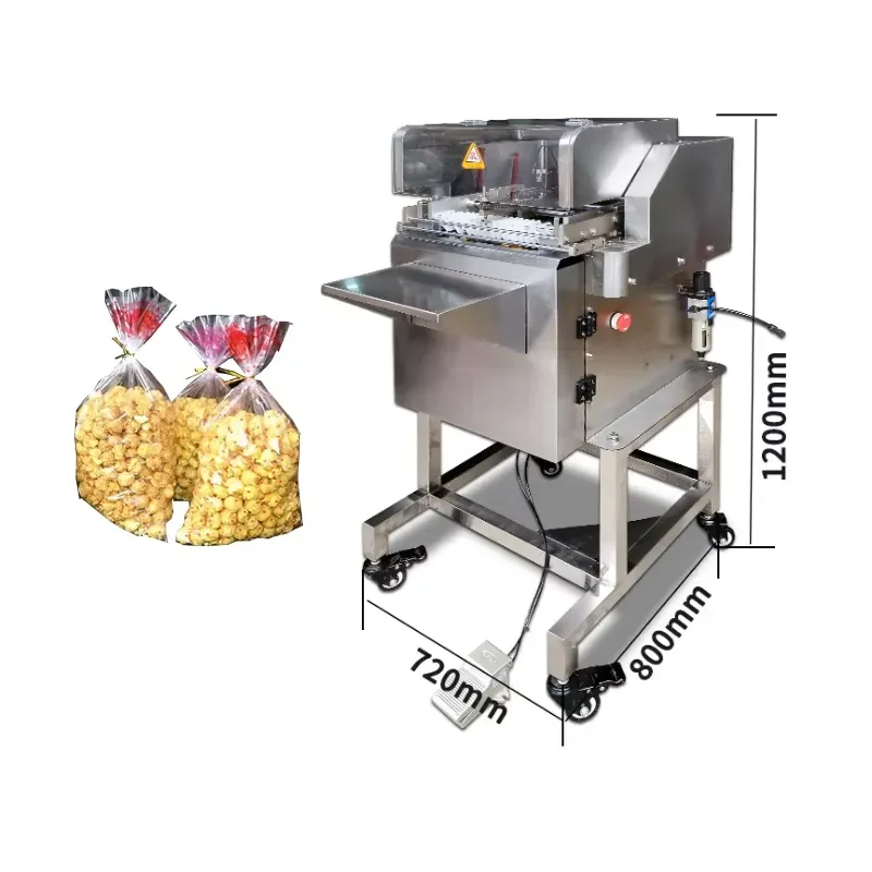 for High Yield Automatic Candy Popcorn Food Flower Binding Machine Bread Bag Binding Packaging Machine