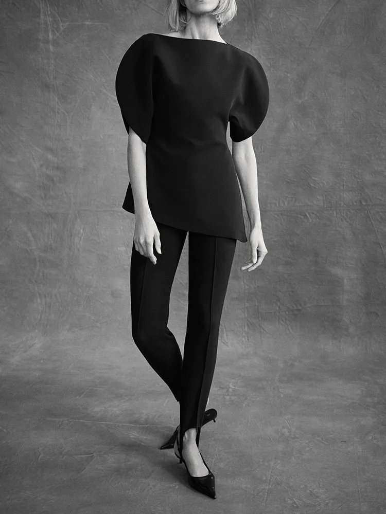 Faionable round Ne Bubble ort Sve Top da donna Comodo All-Match Sle Nuovo arrivo Inverno 2025 Maglieria