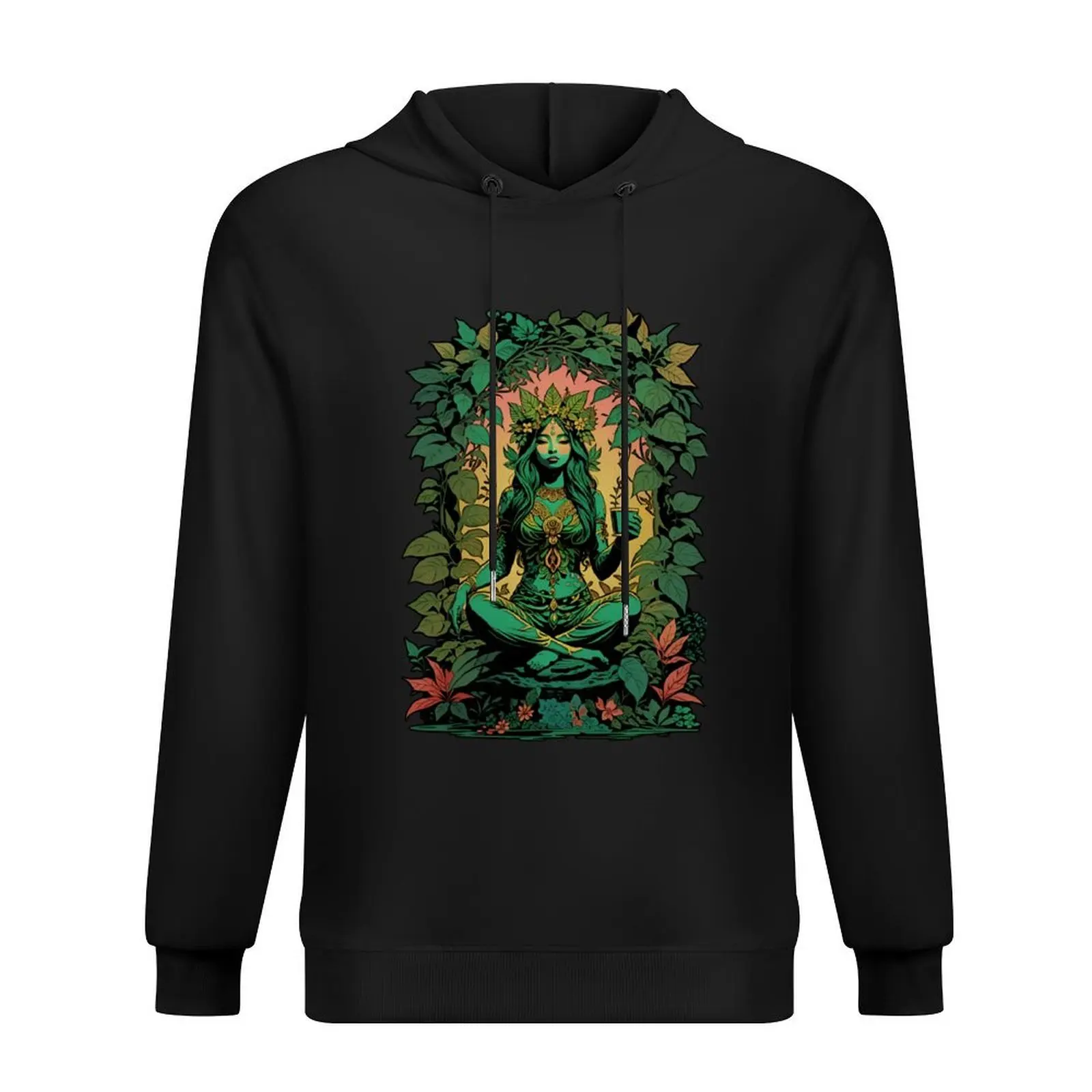 

Mother Ayahuasca: The DMT Jungle Goddess of the Earth Hoodie clothes for men anime clothing men's sweat-shirt set mens hoodies
