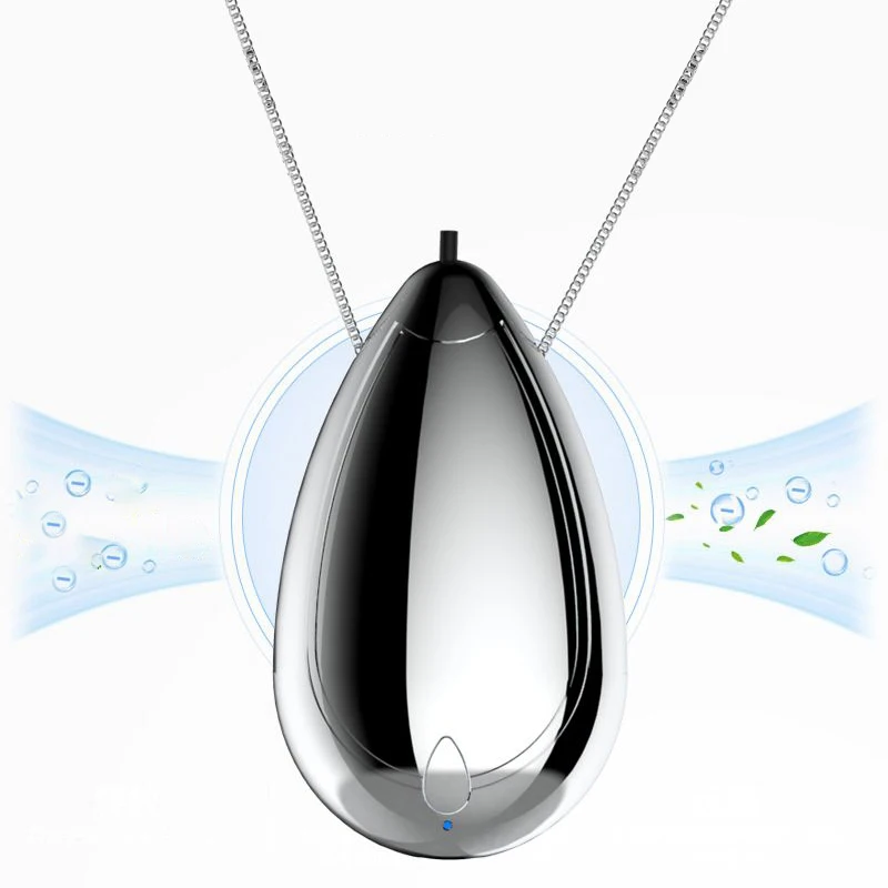 Fashionable Personal Wearable Mini Portable Rechargeable Negative Ion Hanging Neck Air Purifier