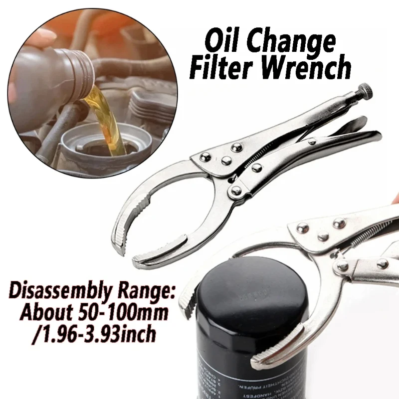 مفتاح فلتر قابل للتعديل شديد التحمل - أداة كروم 50 مم - 90 مم لمرشحات زيت الشاحنة/SUV