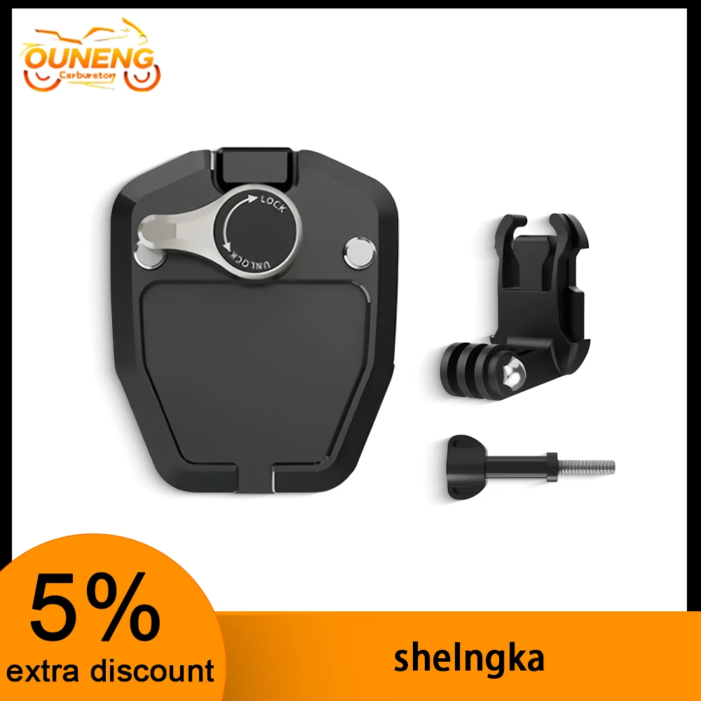 

Aluminum Alloy Motorcycle Windshield Camera Mount Bracket Clip Holder Compatible With Gopro DJI Insta360 AKASO SJCAM