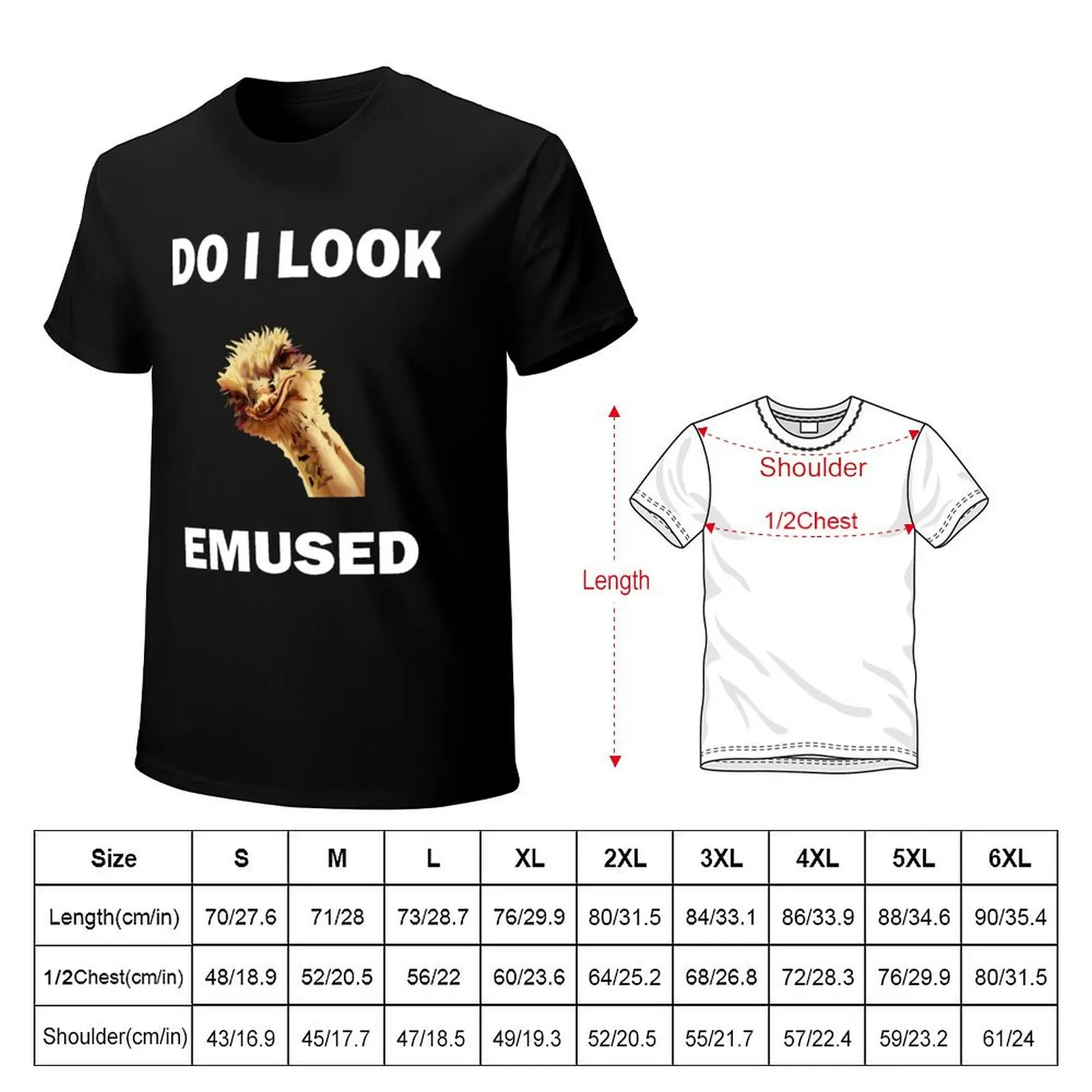 Funny Emu Bird Do I Look Emused Cute Australia Emu T-Shirt blue archive graphics vintage t shirt men