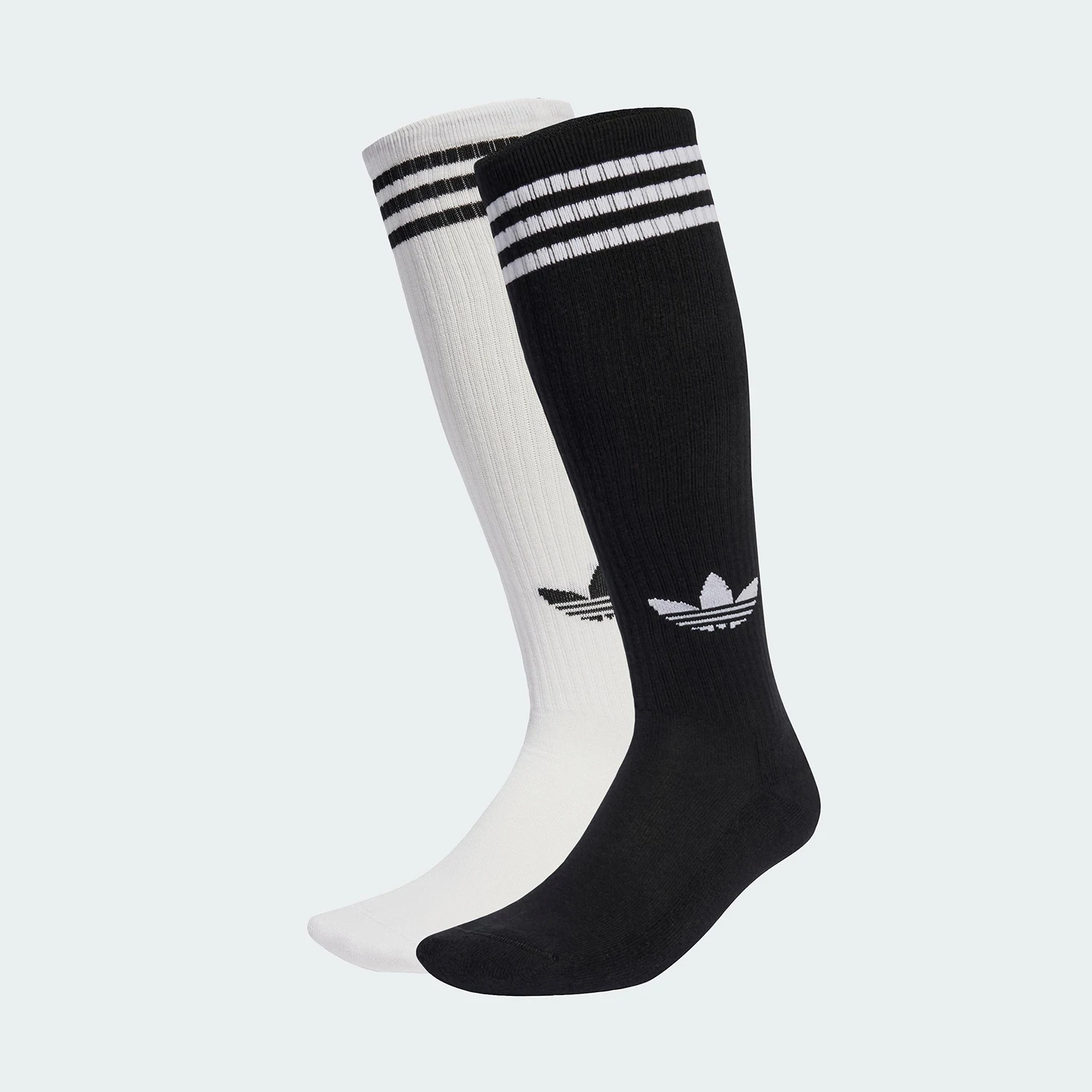 Kaus Kaki Panjang Sepak Bola Rajutan Wanita Tiga Garis Asli Adidas (2 Pasang) JV7413